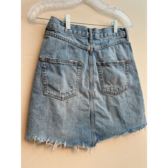 Zara Women Premium Denim Collection High Rise Jean Skirt Size: 5 (Small) - Picture 5 of 7